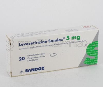 LEVOCETIRIZINE SANDOZ 5 MG 20 TABL   (geneesmiddel)