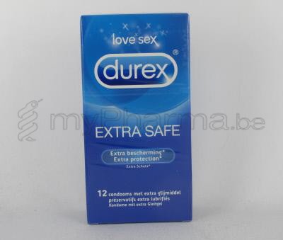 DUREX EXTRA SAFE 12 condooms met glijmiddel            (medisch hulpmiddel)